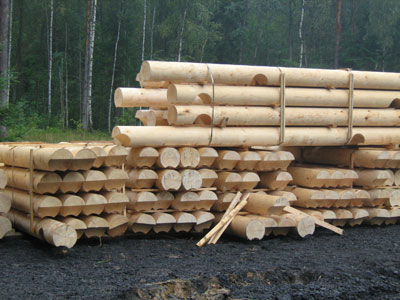 Regularized round timber