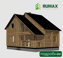 Баня из оцилиндрованного бревна