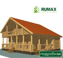 Баня из оцилиндрованного бревна