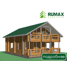 Баня из оцилиндрованного бревна